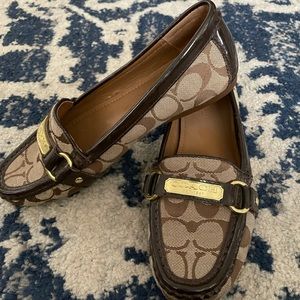 Coach Signature Print Loafers - Size US 7/EU 37